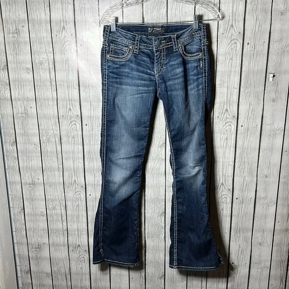 Silver Frances distressed jeans size 27 - Picture 1 of 14